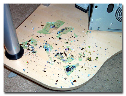 CD Blows Apart, Explodes, Shatters